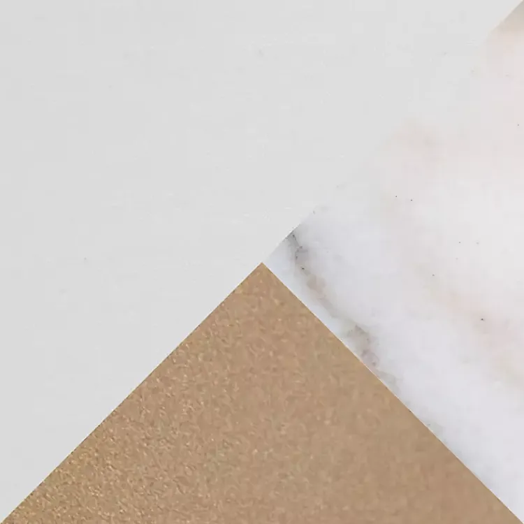 Floor Lamps-Kirklands Home Golden Triangle Marble Shelf Floor Lamp White