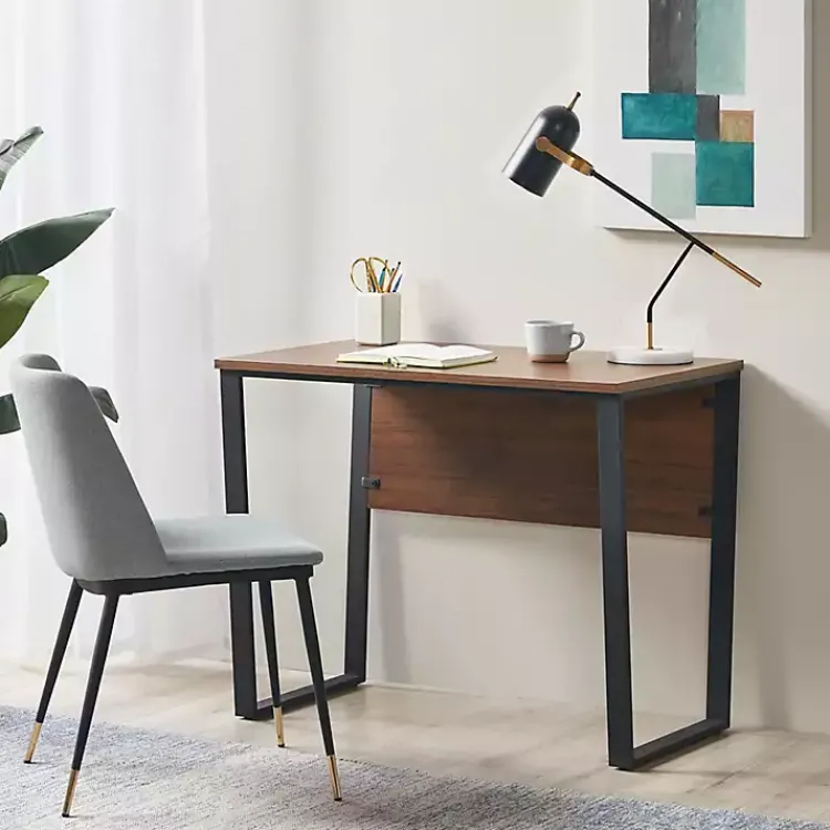 Office Furniture-Kirklands Home Dark Coffee Wood Computer Desk