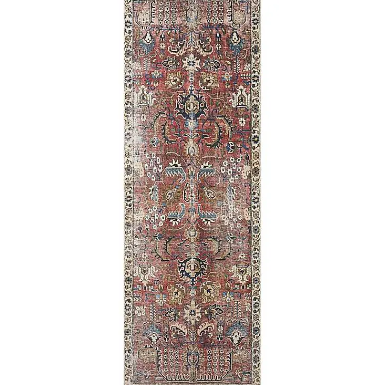 Area Rugs-Kirklands Home Chris Loves Julia x Loloi Jules Merlot Runner, 2x3