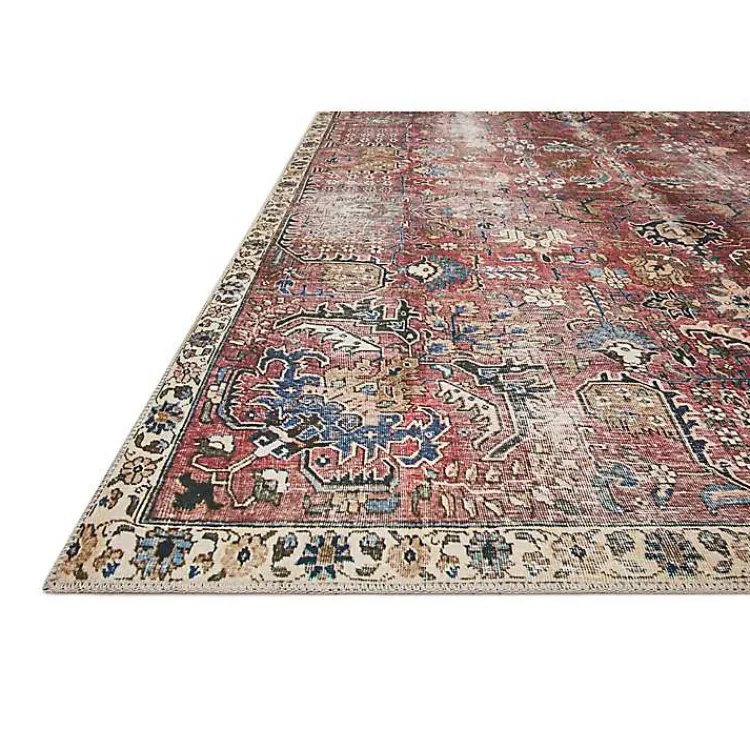 Area Rugs-Kirklands Home Chris Loves Julia x Loloi Jules Merlot Rug, 7x9