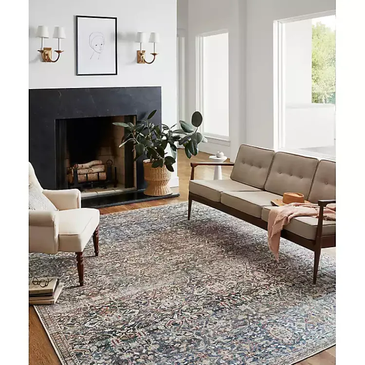 Area Rugs-Kirklands Home Chris Loves Julia x Loloi Jules Dark Blue Rug, 2x9