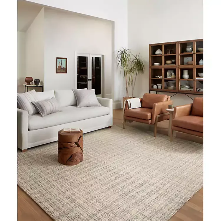 Area Rugs-Kirklands Home Chris Loves Julia x Loloi Polly Tan Grid Rug, 2x9