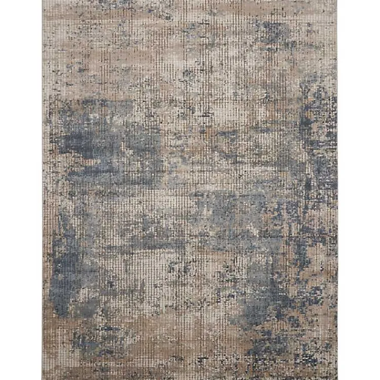 Area Rugs-Kirklands Home Blue and Beige Tally Textured Area Rug, 7x9