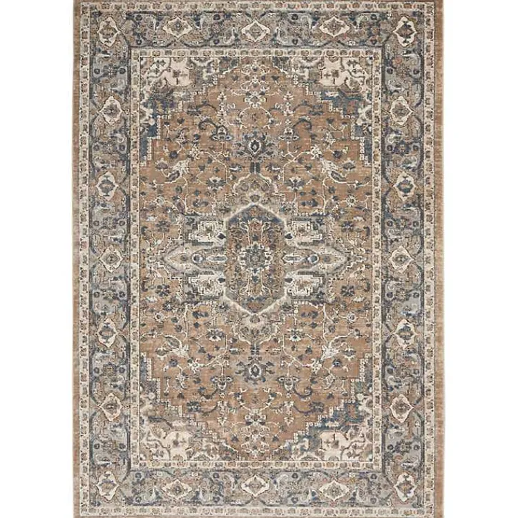 Area Rugs-Kirklands Home Multicolor Nadia Medallion Area Rug, 4x6 Gray