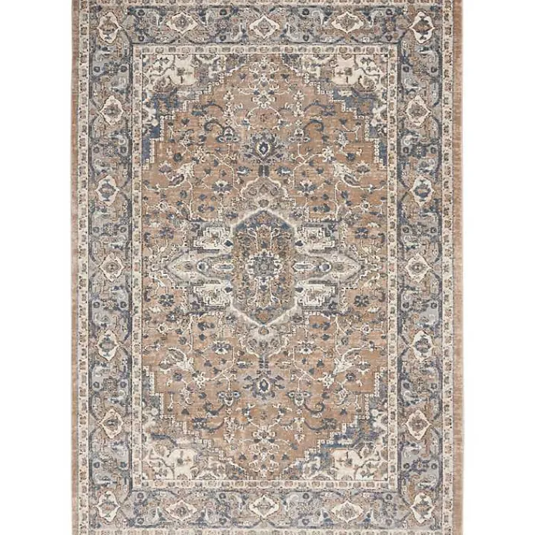 Area Rugs-Kirklands Home Multicolor Nadia Medallion Area Rug, 5x7 Gray