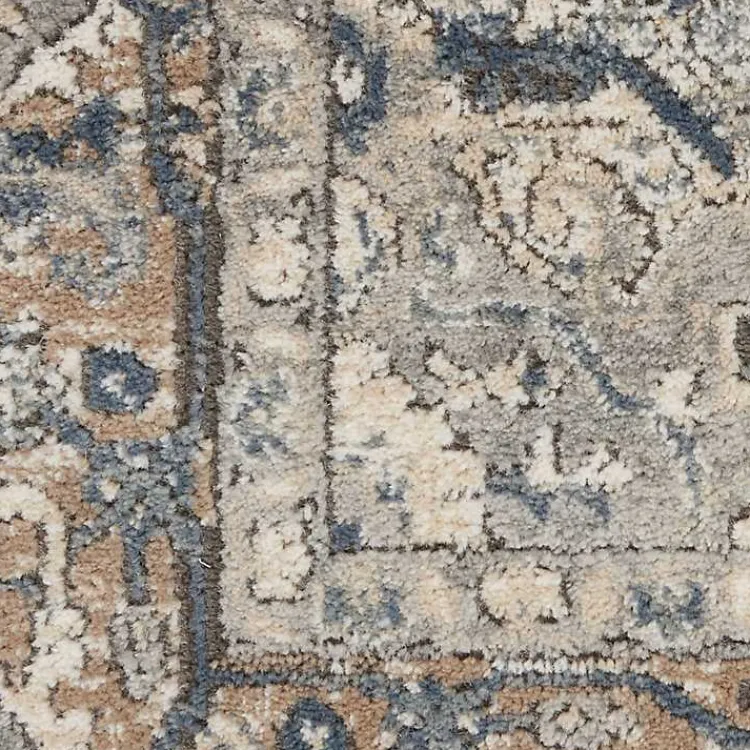 Area Rugs-Kirklands Home and Ivory Nadia Medallion Area Rug, 5x7 Gray