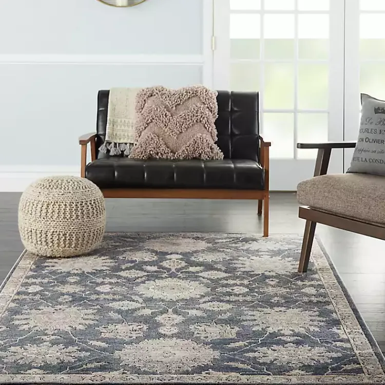 Area Rugs-Kirklands Home Blue Lush Vines Area Rug, 4x6