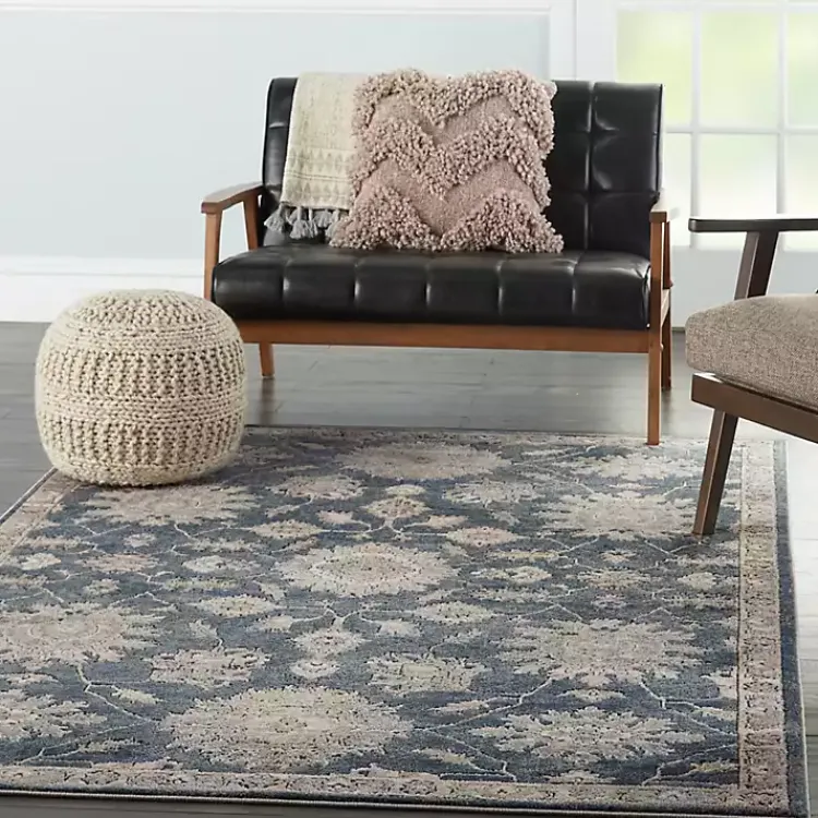 Area Rugs-Kirklands Home Blue Lush Vines Area Rug, 4x6