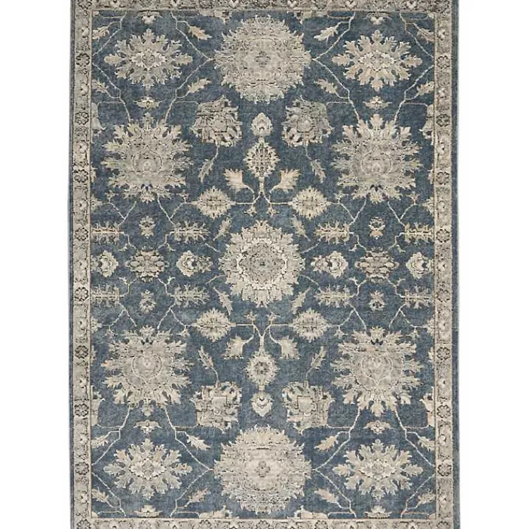 Area Rugs-Kirklands Home Blue Lush Vines Area Rug, 5x7