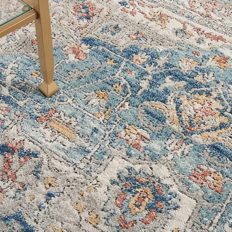 Area Rugs-Kirklands Home Vintage Raj Area Rug, 5x7 Blue