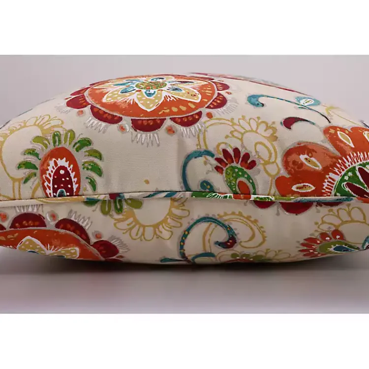 Outdoor Cushions & Pillows-Kirklands Home Lily Paisley Outdoor Lumbar Pillows, Set of 2