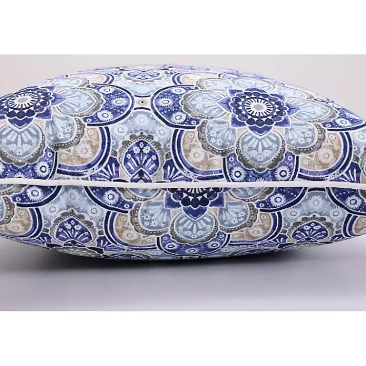 Outdoor Cushions & Pillows-Kirklands Home Emilia Outdoor Throw Pillows, Set of 2 Blue