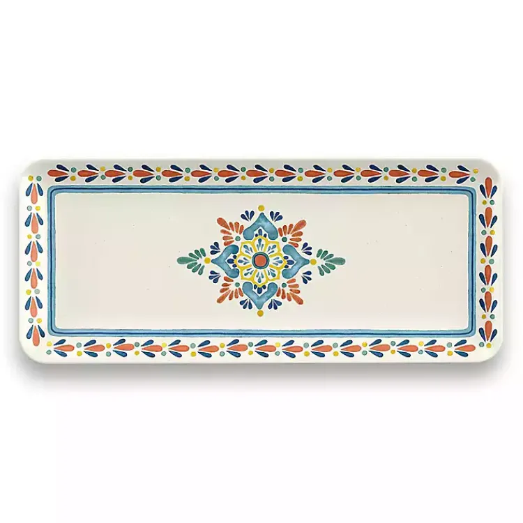 Outdoor Dining-Kirklands Home color Rio Melamine Platter Multi