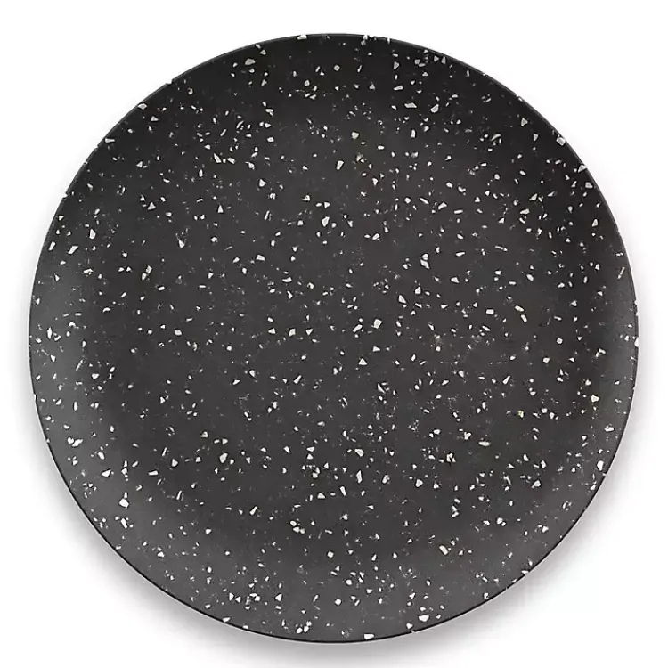 Outdoor Dining-Kirklands Home Faye Melamine Dinner Plates, Set of 6 Black