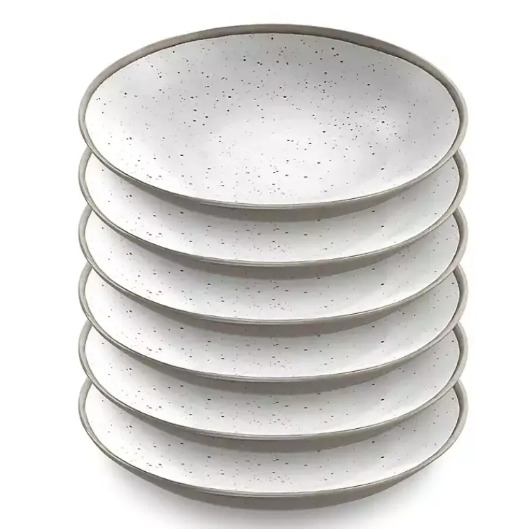 Outdoor Dining-Kirklands Home Haven Melamine Low Bowls, Set of 6 White