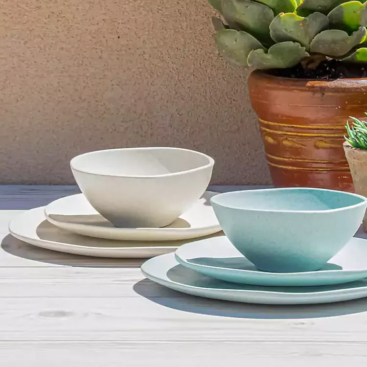 Outdoor Dining-Kirklands Home Melamine Santal Salad Plates, Set of 6 Blue