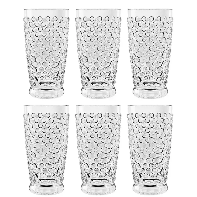 Outdoor Dining-Kirklands Home Tall Embossed Acrylic Tumblers, Set of 6 Clear