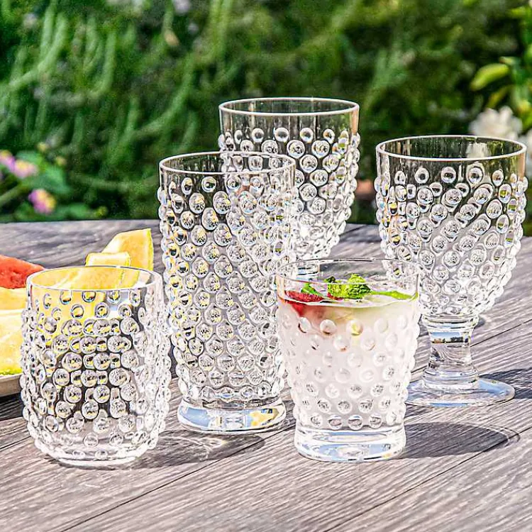 Outdoor Dining-Kirklands Home Tall Embossed Acrylic Tumblers, Set of 6 Clear