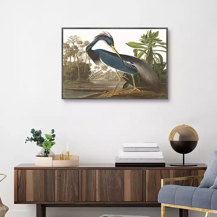 Canvas Art-Kirklands Home Louisiana Heron Framed Canvas Art Print