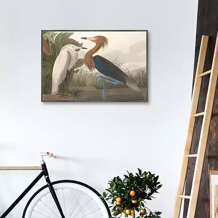 Canvas Art-Kirklands Home Purple Heron Framed Canvas Art Print Multi