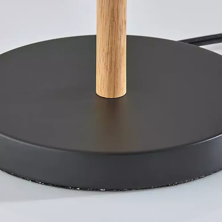 Table Lamps-Kirklands Home Natural Wood Flare Two-Bulb Table Lamp