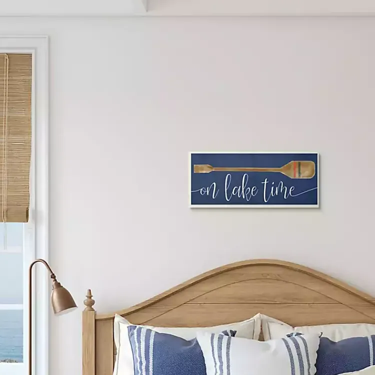 Wall Plaques-Kirklands Home On Lake Time Wall Plaque Blue