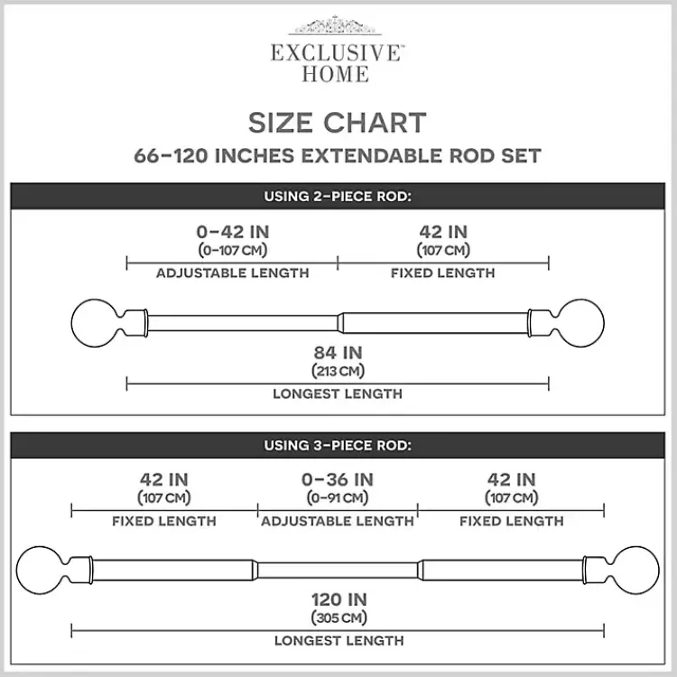 Curtain Rods & Hardware-Kirklands Home Matte White Open Sphere Curtain Rod, 120 in.