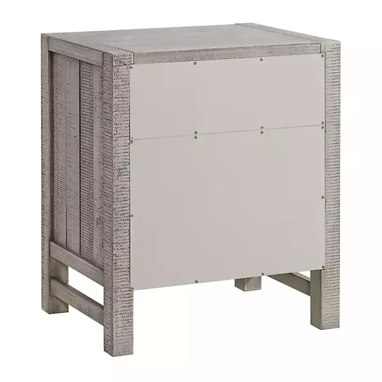 Nightstands-Kirklands Home Wood Open Shelf Nightstand Gray