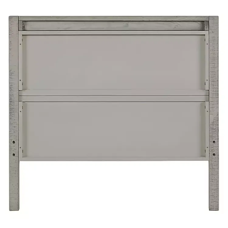 Beds & Headboards-Kirklands Home Rustic Gray Pine Panel Twin Bed Frame