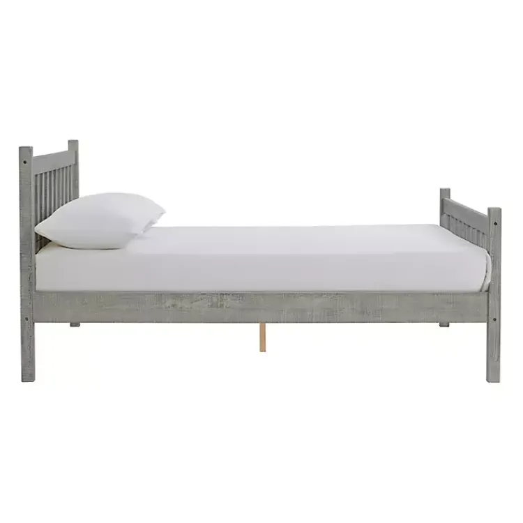 Beds & Headboards-Kirklands Home Rustic Spindleback Full Bed Frame Gray