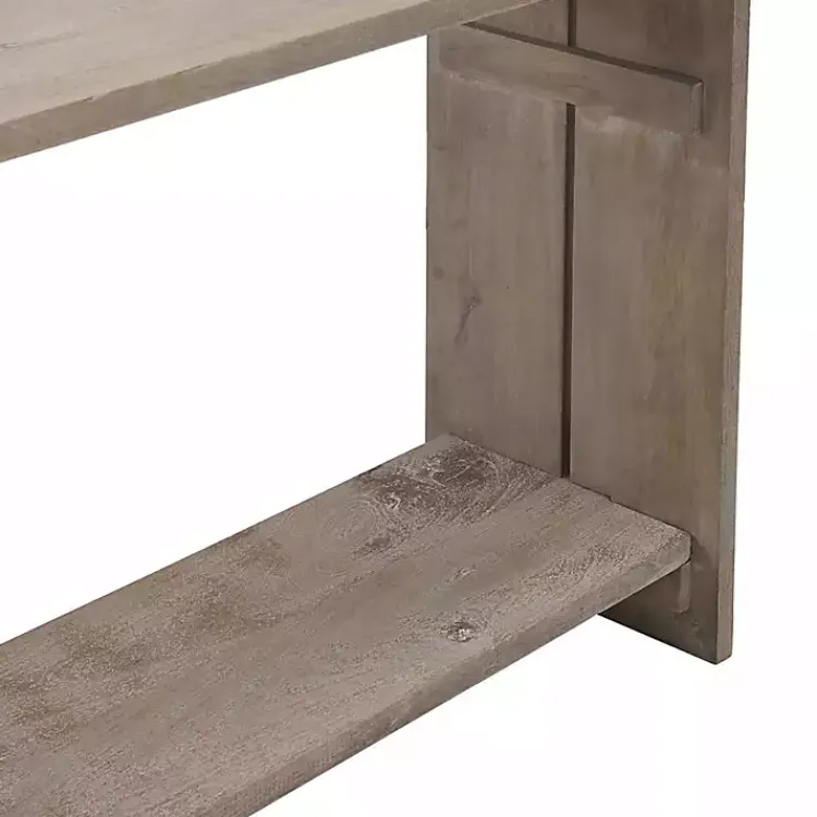 Console Tables-Kirklands Home Natural Mango Wood Farmhouse Console