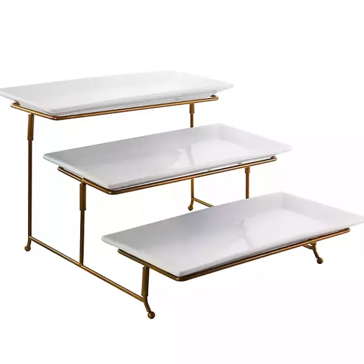 Serving & Entertaining-Kirklands Home Rectangular 3-Tier Serving Tray