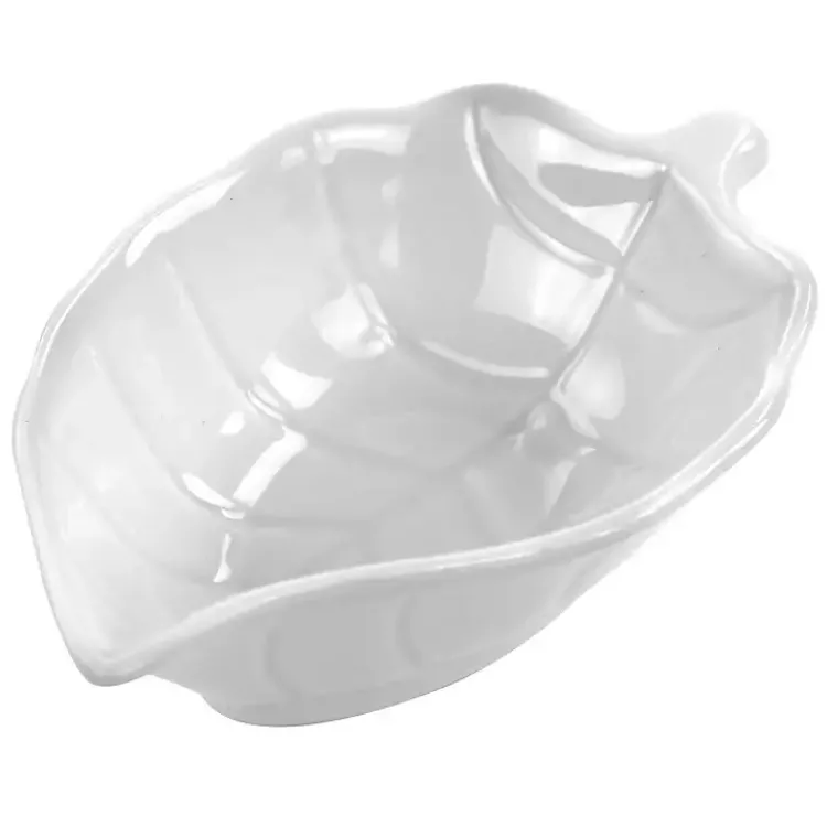Serving & Entertaining-Kirklands Home Martha Stewart Ceramic Leaf Dishes, Set of 4 White