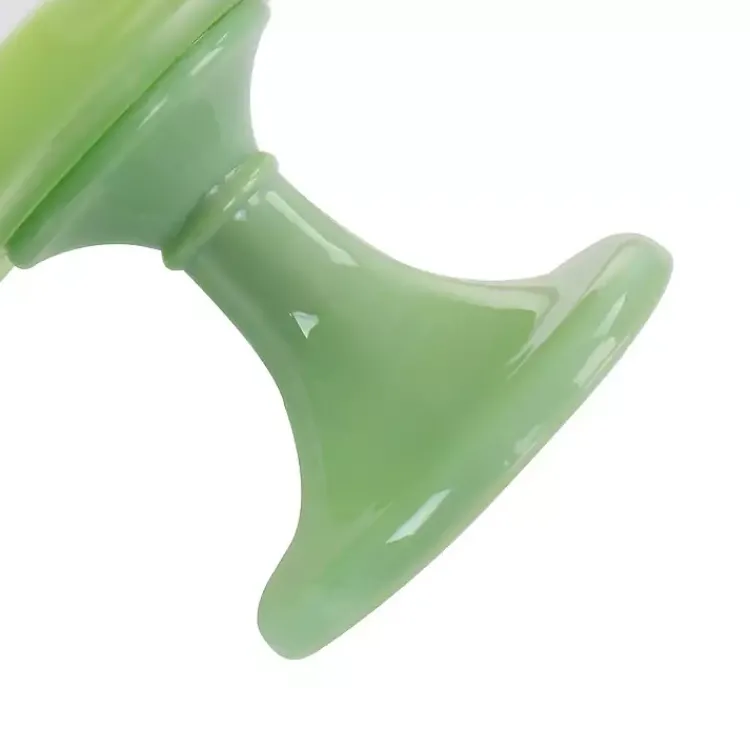 Serving & Entertaining-Kirklands Home Jadeite Glass Martha Stewart Scalloped Cake Stand Green