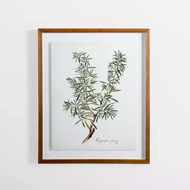 Framed Art-Kirklands Home Golden Leaves Herbs Rosemary Framed Art Print