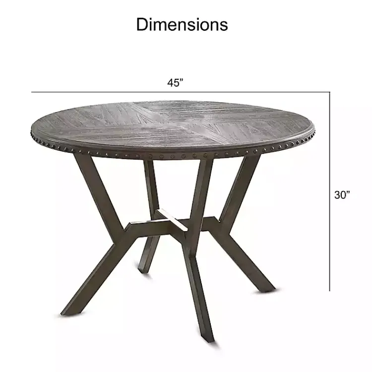 Dining Sets-Kirklands Home Gray Wood Upholstered 5-pc. Dining Set