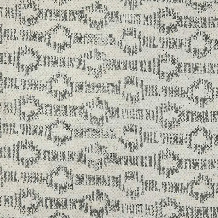 Area Rugs-Kirklands Home Lilia Gray Geo Stripe Flatweave Runner, 2x8