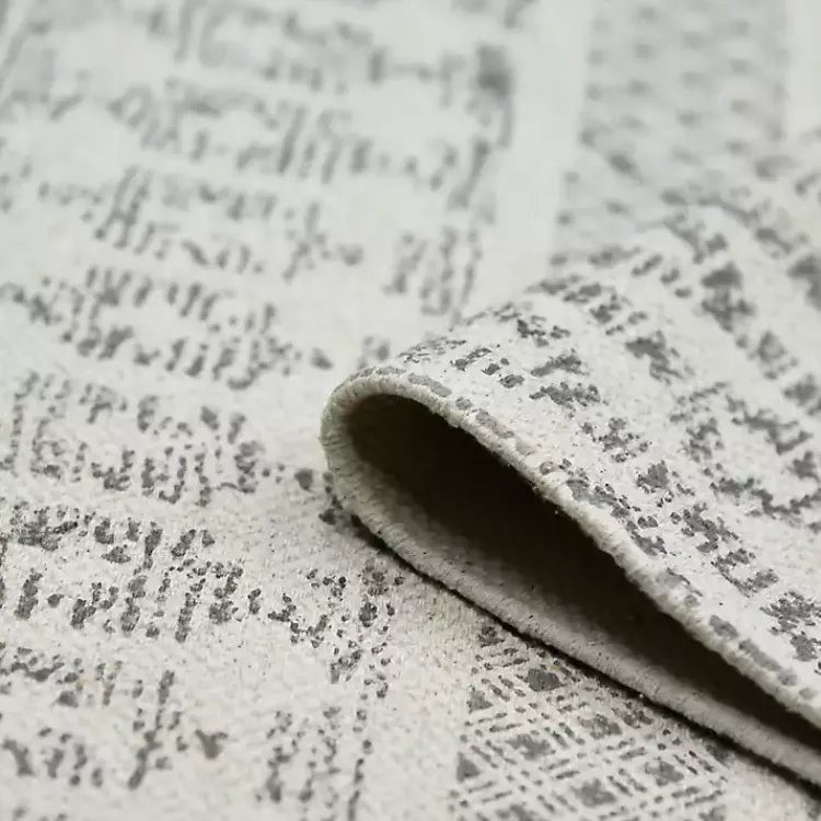 Area Rugs-Kirklands Home Lilia Gray Geo Stripe Flatweave Runner, 2x8