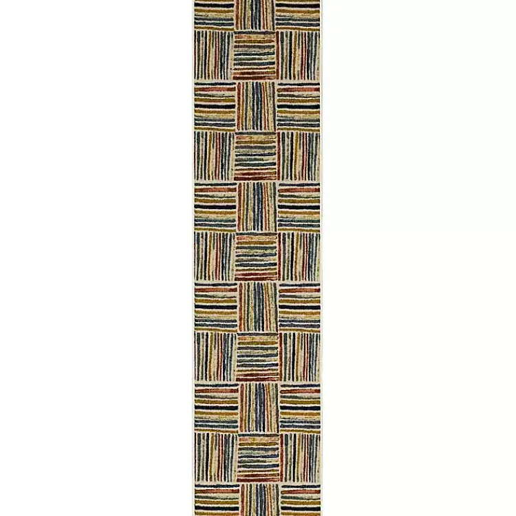 Area Rugs-Kirklands Home Watercolor Strip Runner, 2x8 Multi