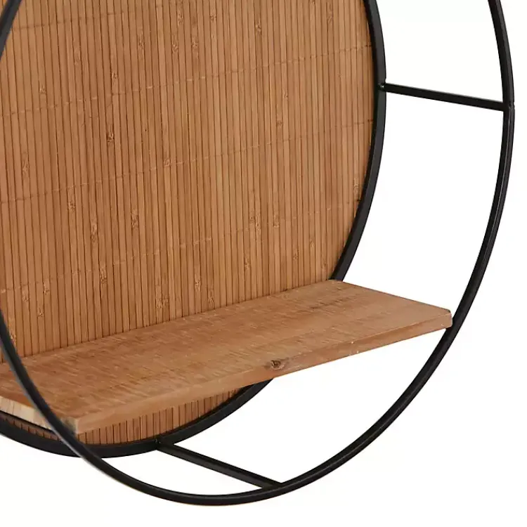 Shelves-Kirklands Home Brown Bamboo Modern Wall Shelves, Set of 2