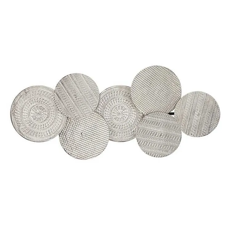 Wall Plaques-Kirklands Home Silvery Rivers Layered Disks Wall Plaque