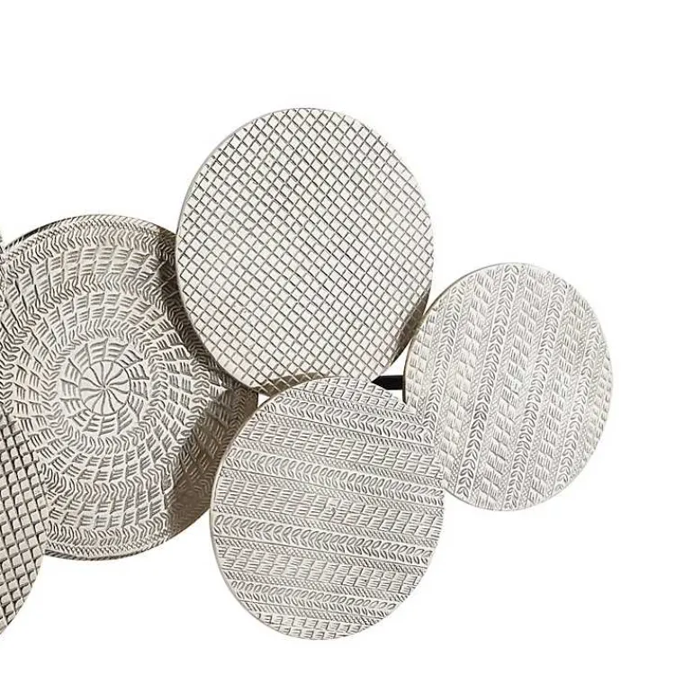 Wall Plaques-Kirklands Home Silvery Rivers Layered Disks Wall Plaque