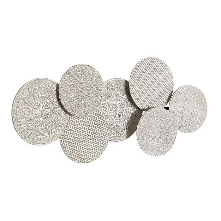 Wall Plaques-Kirklands Home Silvery Rivers Layered Disks Wall Plaque