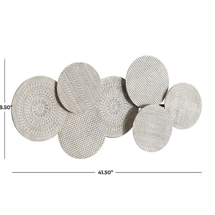 Wall Plaques-Kirklands Home Silvery Rivers Layered Disks Wall Plaque