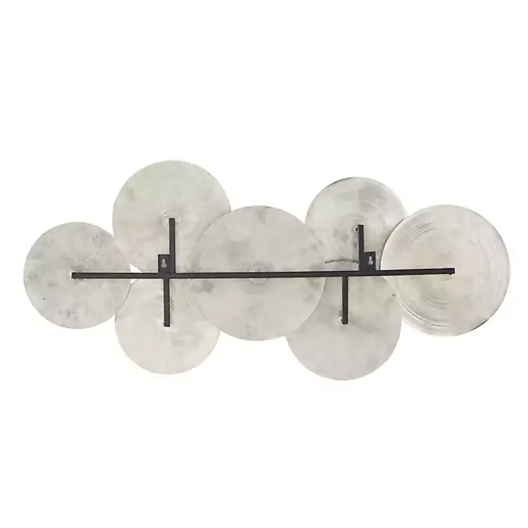Wall Plaques-Kirklands Home Silvery Rivers Layered Disks Wall Plaque