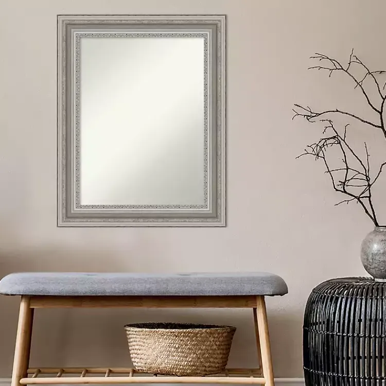 Decorative Mirrors-Kirklands Home Parlor Silver Framed Wall Mirror