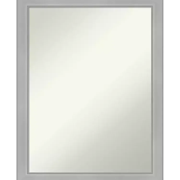 Framed Mirrors-Kirklands Home Brushed Nickel Modern Decorative Wall Mirror