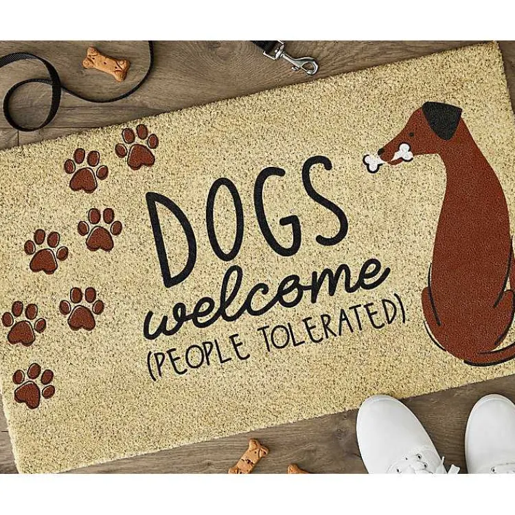 Doormats-Kirklands Home Dogs Welcome People Tolerated Doormat