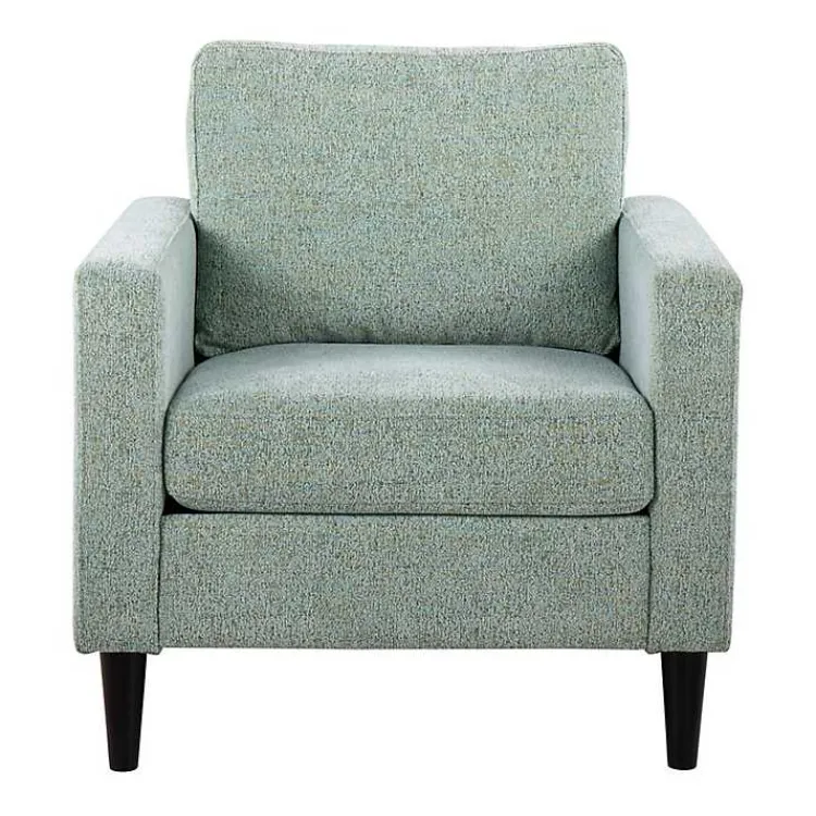 Accent Chairs-Kirklands Home Mossy Contemporary Upholstered Accent Chair Green