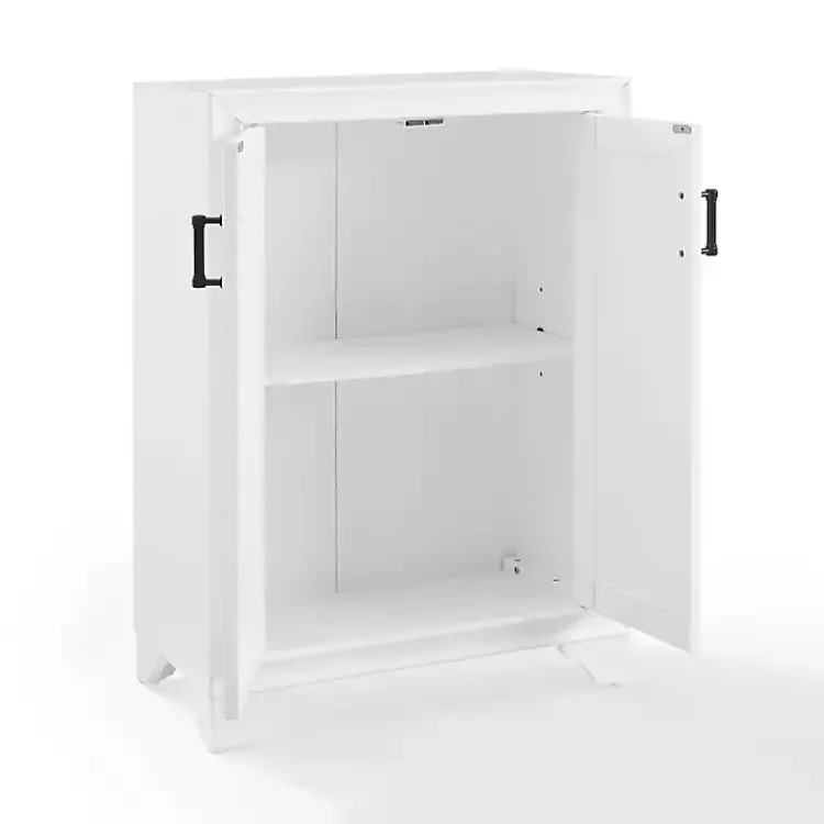 Cabinets & Sideboards-Kirklands Home Distressed Wood Accent Cabinet White